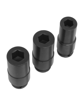 Deep Weighted Impact Socket Set 1/2"Sq Drive 3pc