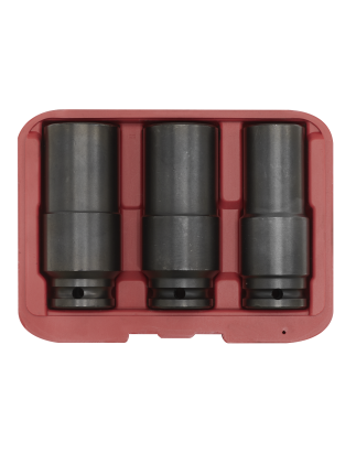 Deep Weighted Impact Socket Set 1/2"Sq Drive 3pc