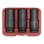 Deep Weighted Impact Socket Set 1/2"Sq Drive 3pc