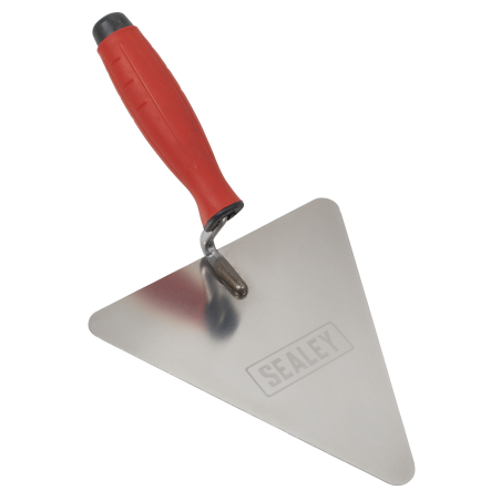 Stainless Steel Triangular Brick Trowel - Rubber Handle 180mm