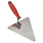 Stainless Steel Triangular Brick Trowel - Rubber Handle 180mm