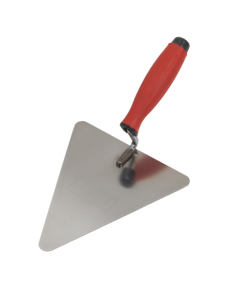 Stainless Steel Triangular Brick Trowel - Rubber Handle 180mm