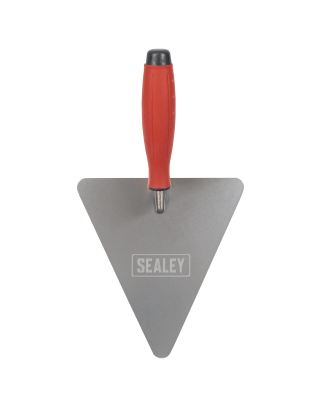 Stainless Steel Triangular Brick Trowel - Rubber Handle 180mm