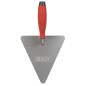 Stainless Steel Triangular Brick Trowel - Rubber Handle 180mm