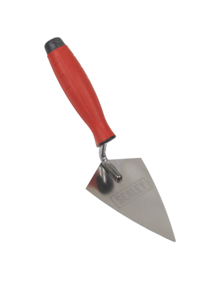 Stainless Steel Sharp Pointing Trowel - Rubber Handle - 140mm