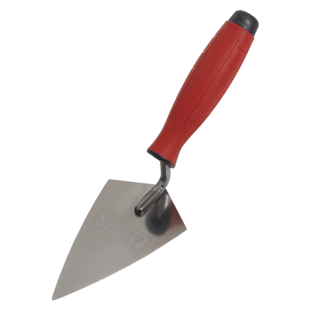 Stainless Steel Sharp Pointing Trowel - Rubber Handle - 140mm