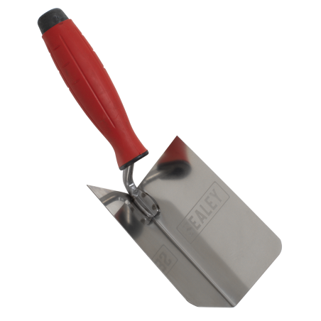 Stainless Steel Internal Corner Trowel - Rubber Handle - 120 x 60mm