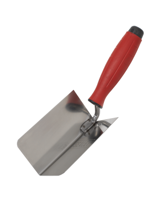 Stainless Steel Internal Corner Trowel - Rubber Handle - 120 x 60mm