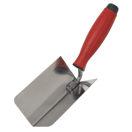 Stainless Steel Internal Corner Trowel - Rubber Handle - 120 x 60mm