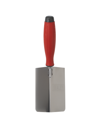 Stainless Steel External Corner Trowel - Rubber Handle - 120 x 60mm