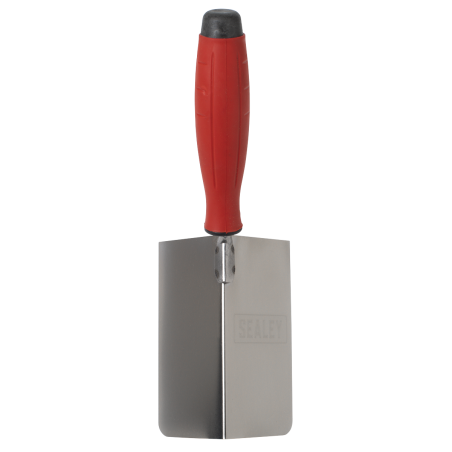 Stainless Steel External Corner Trowel - Rubber Handle - 120 x 60mm