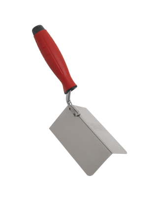 Stainless Steel External Corner Trowel - Rubber Handle - 120 x 60mm