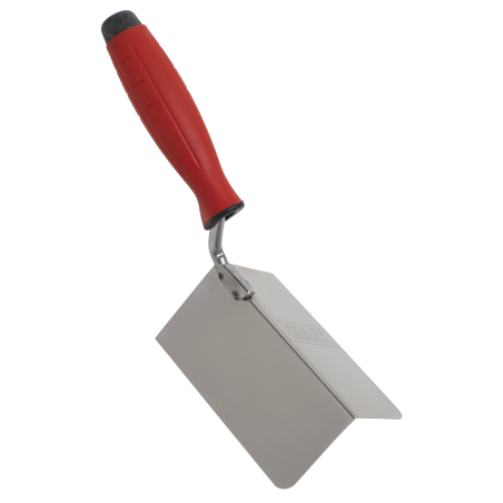 Stainless Steel External Corner Trowel - Rubber Handle - 120 x 60mm