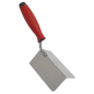 Stainless Steel External Corner Trowel - Rubber Handle - 120 x 60mm