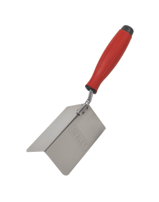 Stainless Steel External Corner Trowel - Rubber Handle - 120 x 60mm