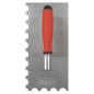 Stainless Steel 270mm Semicircle Tooth Trowel - Rubber Handle - Aluminium Foot