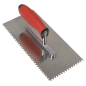 Stainless Steel 270mm Notched Trowel - Rubber Handle - 4mm