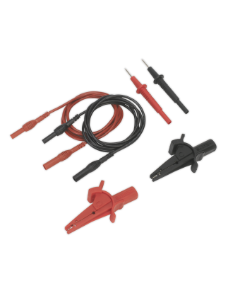 Automotive Test Lead & Crocodile Clip Set 6pc