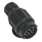 Towing Plug 13-Pin Euro Plastic 12V Twin Inlet