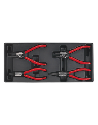 Tool Tray with Circlip Pliers Set 4pc