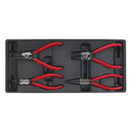 Tool Tray with Circlip Pliers Set 4pc