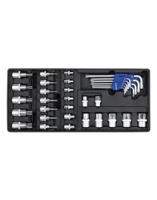 Tool Tray with TRX-Star* Key, Socket Bit & Socket Set 35pc