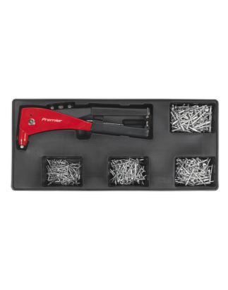 Tool Tray with Riveter & 400 Assorted Rivet Set