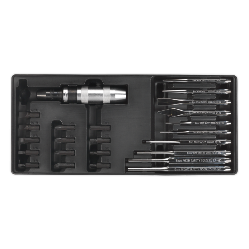 Tool Tray with Punch & Impact Driver Set 25pc