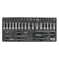 Tool Tray with Socket Set 43pc 1/4"Sq Drive