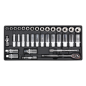 Tool Tray with Socket Set 35pc 3/8"Sq Drive