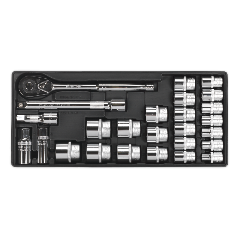 Tool Tray with Socket Set 26pc 1/2"Sq Drive