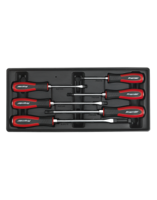 Tool Tray with Hammer-Thru Screwdriver Set 6pc