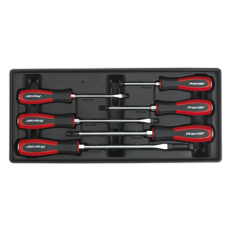 Tool Tray with Hammer-Thru Screwdriver Set 6pc