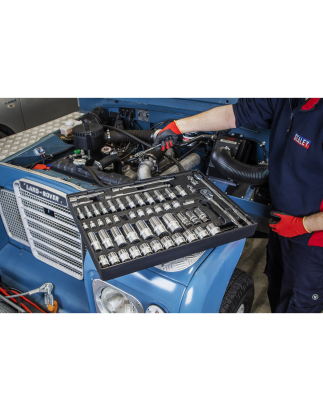 Tool Tray with Socket Set 55pc 3/8" & 1/2"Sq Drive