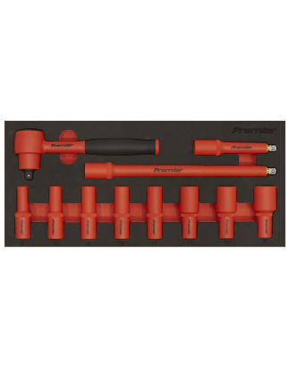 Insulated Socket Set with Tool Tray 11pc 3/8"Sq Drive - VDE Approved