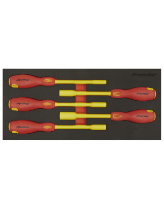 Jeu de 5 tournevis à écrous isolés avec plateau à outils - Approuvé VDE