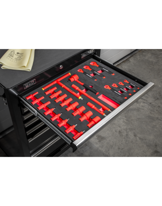 63pc Insulated Tool Kit with 7 Drawer Rollcab