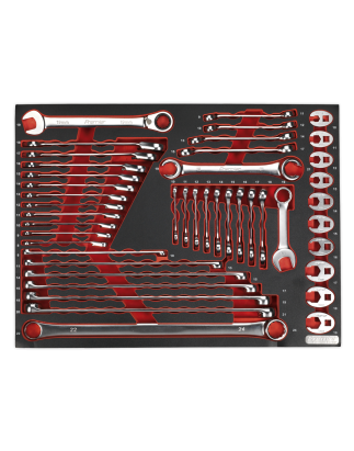 Tool Tray with Specialised Spanner Set 44pc