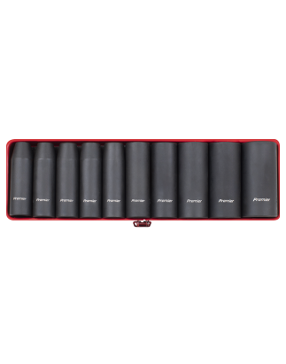 Impact Socket Set 10pc 1/2"Sq Drive Deep Metric