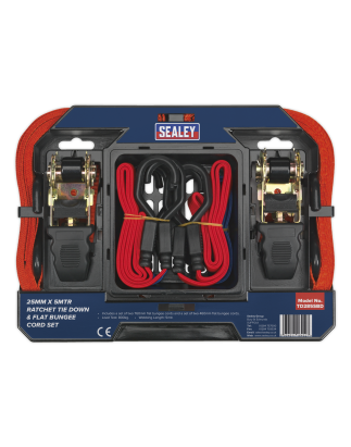 Ratchet Strap & Bungee Cord Set 6pc