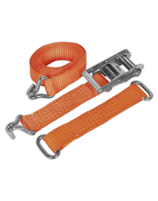 Steel Wheel Car Transporter Ratchet Strap 50mm x 3m 4500kg Breaking Strength