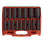 Impact Socket Set 16pc 1/2"Sq Drive Deep Metric