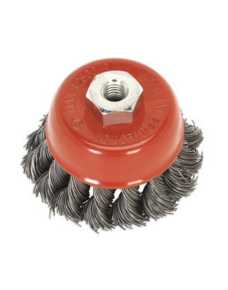 Brosse coupelle en fil torsadé Ø65mm M14 x 2mm