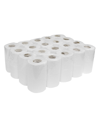 Rouleau de papier toilette blanc uni - Paquet de 4 x 10 (40 rouleaux)