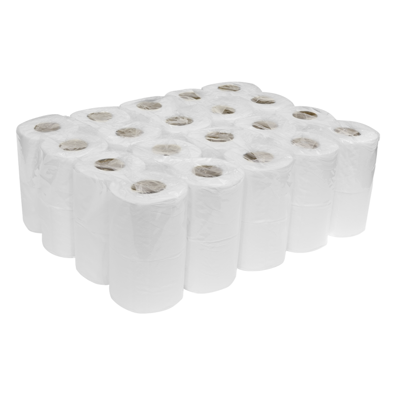 Rouleau de papier toilette blanc uni - Paquet de 4x 10 (40 rouleaux)