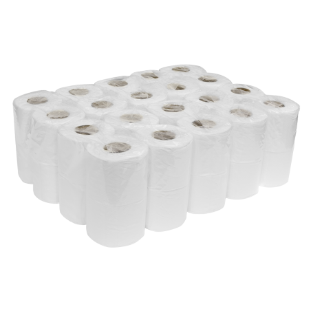 Rouleau de papier toilette blanc uni - Paquet de 4 x 10 (40 rouleaux)