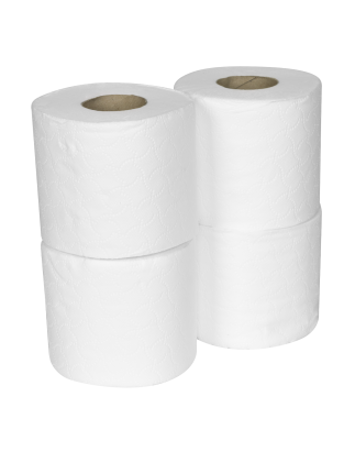 Plain White Toilet Roll - Pack of 4 x 10 (40 Rolls)