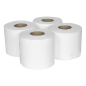 Rouleau de papier toilette blanc uni - Paquet de 4x 10 (40 rouleaux)