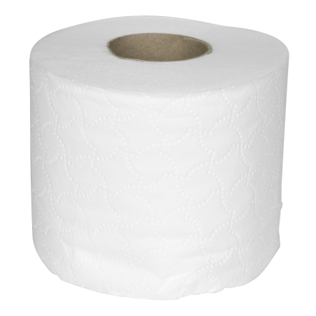 Rouleau de papier toilette blanc uni - Paquet de 4x 10 (40 rouleaux)