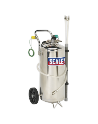 Air Operated Fuel Drainer 40L Stainless Steel